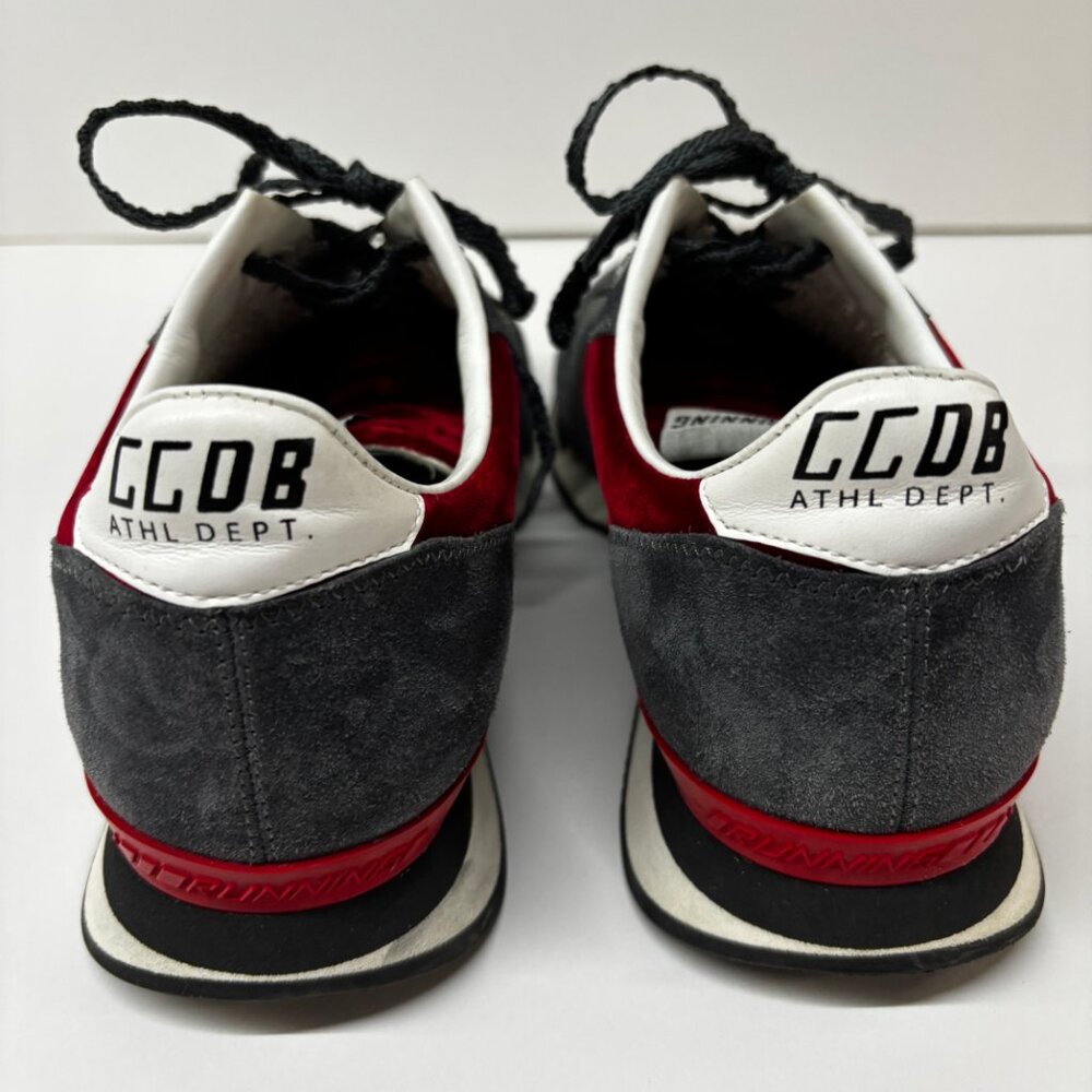 Golden Goose women's Gray, Red & White Low-Top Speakers - Picture 1 of 11